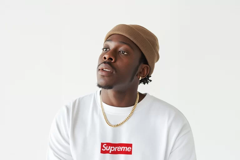 supreme white t-shirt mockup